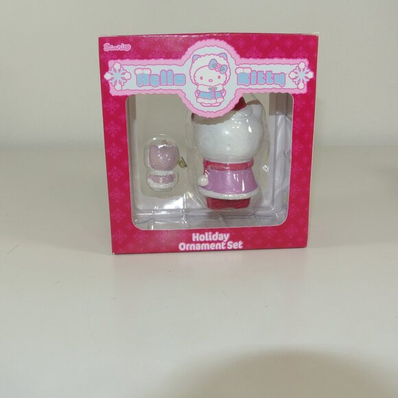 HELLO KITTY Vintage Christmas Decoration Ornament In Original Box Present Set - Picture 2 of 3